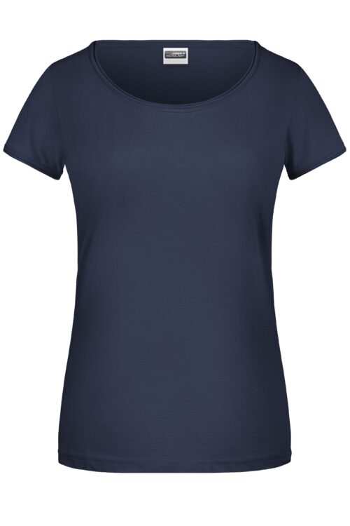 Ladies' T-Shirt mit Rollsaum